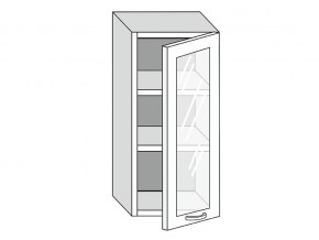 19.40.3 Шкаф настенный (h=913) на 400мм с 1-ой стекл. дверцей в Усть-Катаве - ust-katav.mebel74.com | фото