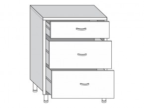 2.60.03 Шкаф-стол на 600мм с 3-мя ящиками в Усть-Катаве - ust-katav.mebel74.com | фото