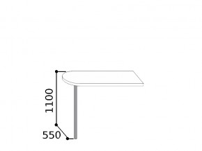 7.1100 Стол барный 1100 на ноге (h1100мм), ПФ 26мм в Усть-Катаве - ust-katav.mebel74.com | фото