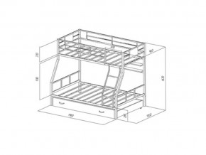 Двухъярусная кровать Гранада 1 ПЯ Коричневая в Усть-Катаве - ust-katav.mebel74.com | фото 2