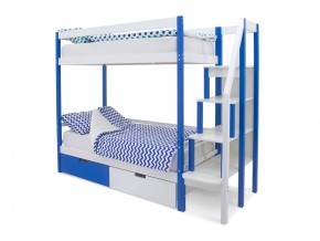 Двухъярусная кровать Svogen с ящиками сине-белый в Усть-Катаве - ust-katav.mebel74.com | фото
