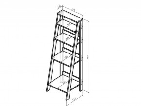 Этажерка Лофт белый в Усть-Катаве - ust-katav.mebel74.com | фото 2