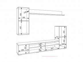 Гостиная Альфа Дуб крафт золотой/Белый глянец в Усть-Катаве - ust-katav.mebel74.com | фото 2