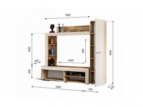 Гостиная Николь дуб крафт серый/софт айвори в Усть-Катаве - ust-katav.mebel74.com | фото 2