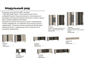 Гостиная Отис Дуб Крафт Серый/Антрацит в Усть-Катаве - ust-katav.mebel74.com | фото 5