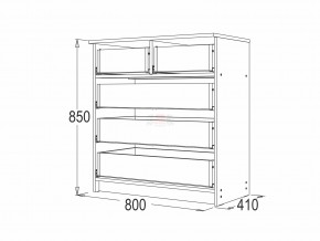 Комод 8 фант венге-млечный дуб в Усть-Катаве - ust-katav.mebel74.com | фото 2