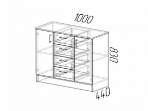 Комод К1000-2Д ЛДСП ясень шимо в Усть-Катаве - ust-katav.mebel74.com | фото 2