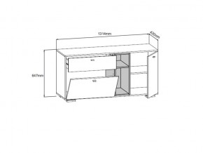 Комод Ланс К101 белый/дуб бунратти в Усть-Катаве - ust-katav.mebel74.com | фото 2