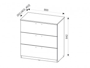 Комод с 3-мя ящиками 400 Эконика в Усть-Катаве - ust-katav.mebel74.com | фото 2