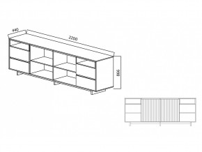 Комодино Moderno-2200 Ф5 в Усть-Катаве - ust-katav.mebel74.com | фото 4