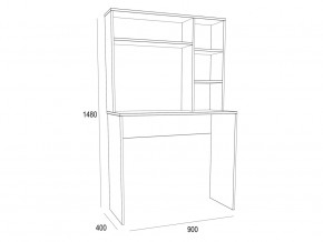 Компьютерный стол-стеллаж ST05 Дуб сонома в Усть-Катаве - ust-katav.mebel74.com | фото 2