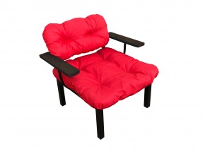 Кресло Дачное красная подушка в Усть-Катаве - ust-katav.mebel74.com | фото