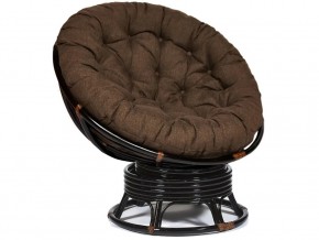 Кресло-качалка Papasan w 23/01 B с подушкой Antique brown, ткань Коричневый в Усть-Катаве - ust-katav.mebel74.com | фото