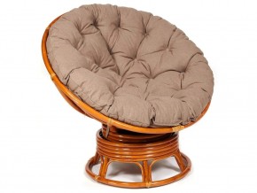 Кресло-качалка Papasan w 23/01 B с подушкой Cognac, экошерсть Коричневый в Усть-Катаве - ust-katav.mebel74.com | фото