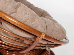 Кресло-качалка Papasan w 23/01 B с подушкой Pecan, экошерсть Коричневый в Усть-Катаве - ust-katav.mebel74.com | фото 3