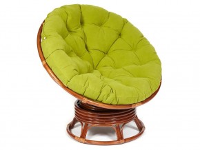 Кресло-качалка Papasan w 23/01 B с подушкой Pecan, флок Олива в Усть-Катаве - ust-katav.mebel74.com | фото