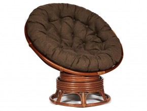 Кресло-качалка Papasan w 23/01 B с подушкой Pecan, ткань Коричневый в Усть-Катаве - ust-katav.mebel74.com | фото