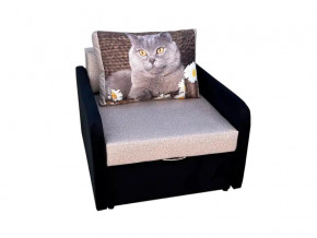 Кресло кровать Канзасик с подлокотниками кот с ромашками-2 в Усть-Катаве - ust-katav.mebel74.com | фото