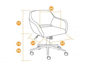 Кресло офисное Modena хром флок серый в Усть-Катаве - ust-katav.mebel74.com | фото 2