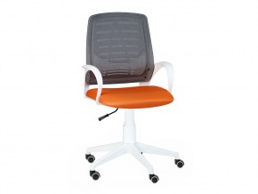 Кресло оператора Ирис white стандарт черный/оранжевый в Усть-Катаве - ust-katav.mebel74.com | фото