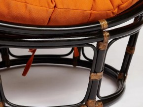 Кресло Papasan 23/01 W с подушкой Antique brown, ткань Оранжевый в Усть-Катаве - ust-katav.mebel74.com | фото 3