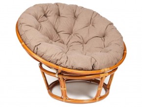 Кресло Papasan 23/01 W с подушкой Cognac, экошерсть Коричневый в Усть-Катаве - ust-katav.mebel74.com | фото 1