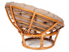 Кресло Papasan 23/01 W с подушкой Cognac, экошерсть Коричневый в Усть-Катаве - ust-katav.mebel74.com | фото 2