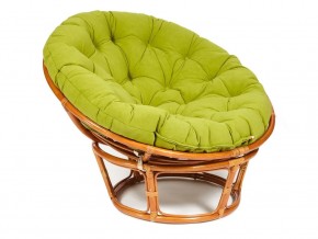 Кресло Papasan 23/01 W с подушкой Cognac, флок Олива в Усть-Катаве - ust-katav.mebel74.com | фото