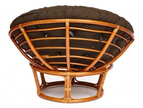 Кресло Papasan 23/01 W с подушкой Cognac, ткань Коричневый в Усть-Катаве - ust-katav.mebel74.com | фото 2