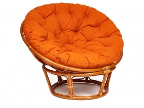 Кресло Papasan 23/01 W с подушкой Cognac, ткань Оранжевый в Усть-Катаве - ust-katav.mebel74.com | фото 1