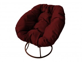 Кресло Пончик без ротанга бордовая подушка в Усть-Катаве - ust-katav.mebel74.com | фото