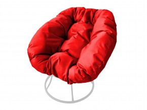 Кресло Пончик без ротанга красная подушка в Усть-Катаве - ust-katav.mebel74.com | фото