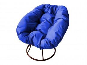 Кресло Пончик без ротанга синяя подушка в Усть-Катаве - ust-katav.mebel74.com | фото