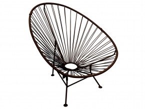 Кресло Ракушка с ротангом коричневый в Усть-Катаве - ust-katav.mebel74.com | фото 1