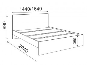 Кровать 1400 Осло модуль 4 с ящиками Дуб золото в Усть-Катаве - ust-katav.mebel74.com | фото 2