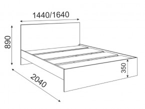 Кровать 1600 Осло модуль 5 в Усть-Катаве - ust-katav.mebel74.com | фото 2