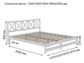 Кровать 2-х спальная Аист-8 Классика белый 1200х2000 мм в Усть-Катаве - ust-katav.mebel74.com | фото 2