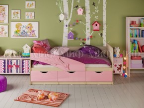 Кровать Дельфин 1600 Розовый металлик в Усть-Катаве - ust-katav.mebel74.com | фото