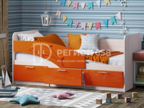 Кровать Дельфин МДФ 1600 Апельсин металлик в Усть-Катаве - ust-katav.mebel74.com | фото 1