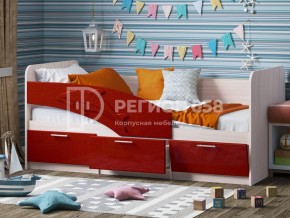 Кровать Дельфин МДФ 1600 Красный металлик в Усть-Катаве - ust-katav.mebel74.com | фото