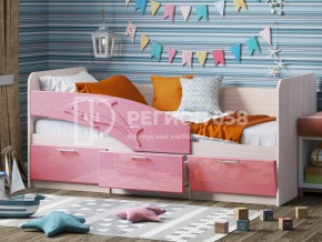 Кровать Дельфин МДФ 1600 Розовый металлик в Усть-Катаве - ust-katav.mebel74.com | фото