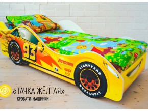Кровать детская машина Тачка Желтая в Усть-Катаве - ust-katav.mebel74.com | фото