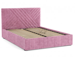 Кровать Гамма 1400 с основанием велюр тенерифе розовый в Усть-Катаве - ust-katav.mebel74.com | фото 2