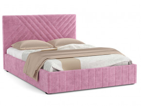 Кровать Гамма 1600 с основанием велюр тенерифе розовый в Усть-Катаве - ust-katav.mebel74.com | фото 1