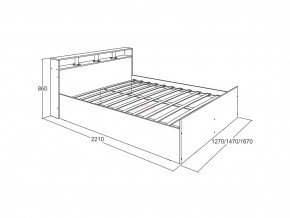 Кровать Ольга 17 1400 в Усть-Катаве - ust-katav.mebel74.com | фото 2