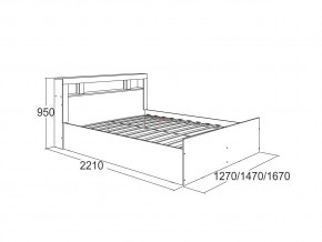 Кровать Ольга 19 1200 в Усть-Катаве - ust-katav.mebel74.com | фото 2