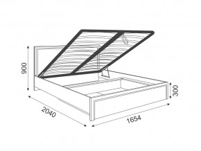 Кровать подъемная Беатрис модуль 8 Орех гепланкт в Усть-Катаве - ust-katav.mebel74.com | фото 2