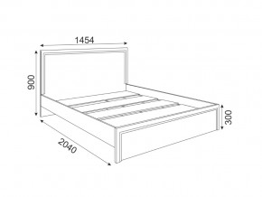 Кровать стандарт с настилом 1400 Беатрис модуль 16 Орех гепланкт в Усть-Катаве - ust-katav.mebel74.com | фото 2
