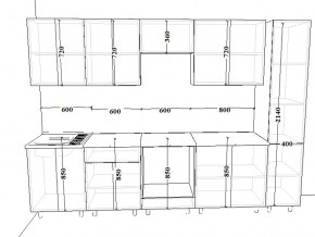 Кухонный гарнитур 13Р РоялВуд 3000 мм в Усть-Катаве - ust-katav.mebel74.com | фото 2