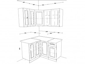 Кухонный гарнитур 15 Белый Вегас 1200х1400 мм в Усть-Катаве - ust-katav.mebel74.com | фото 2